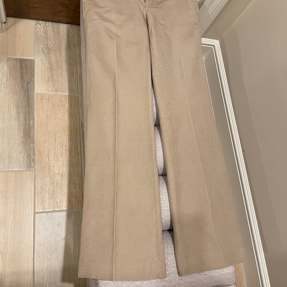 Calvin Klein Tan linen/cotton wide leg pants Sz 0 - Picture 1 of 7